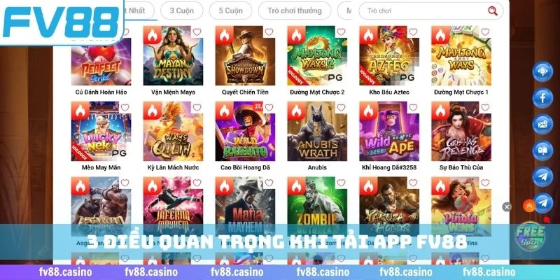 3 điều quan trọng khi tải app FV88